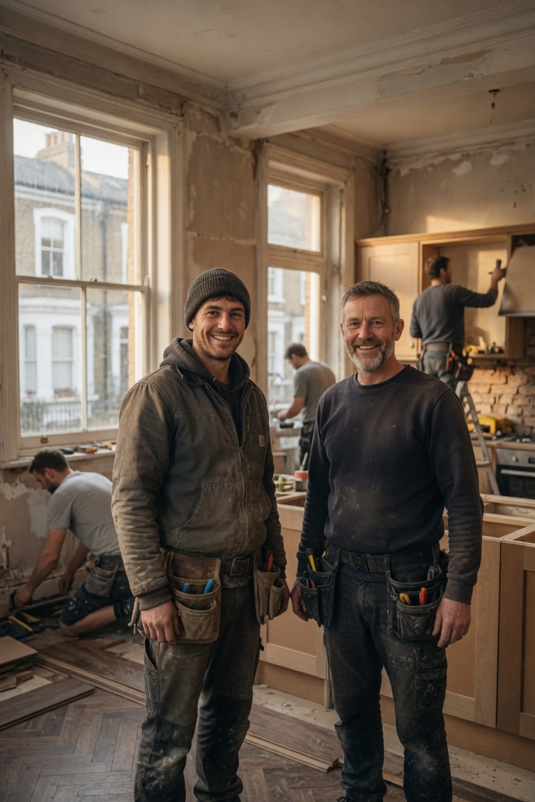 South London tradespeople at work